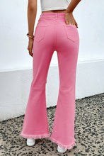 Load image into Gallery viewer, Distressed Raw Hem Bootcut Jeans
