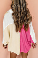 Load image into Gallery viewer, Pocketed Contrast Long Sleeve Sweatshirt
