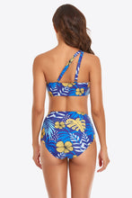 Load image into Gallery viewer, Ruffled One-Shoulder Buckled Bikini Set
