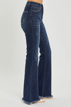 Load image into Gallery viewer, RISEN High Waist Raw Hem Flare Jeans
