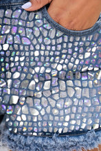 Load image into Gallery viewer, Raw Hem Denim Shorts with Pockets
