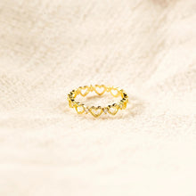 Load image into Gallery viewer, Heart Shape 18K Gold-Plated Ring

