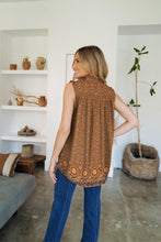 Load image into Gallery viewer, Frill Printed Mock Neck Top
