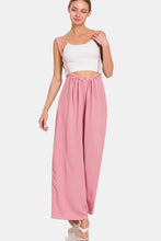 Load image into Gallery viewer, Zenana Pocketed Wide Strap Wide Leg Overalls
