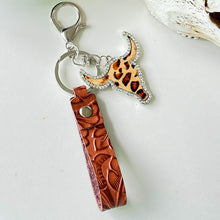 Load image into Gallery viewer, Rhinestone Bull Keychain

