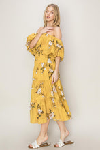 Load image into Gallery viewer, HYFVE Floral Puff Sleeve Tiered Dress
