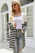 Load image into Gallery viewer, Striped Open Front Longline Cardigan
