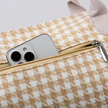 Load image into Gallery viewer, Houndstooth Canvas Travel Bag
