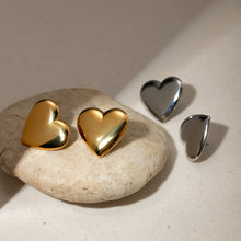Load image into Gallery viewer, Stainless Steel Heart Stud Earrings
