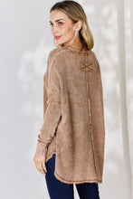 Load image into Gallery viewer, Zenana Oversized Washed Waffle Long Sleeve Top
