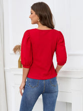 Load image into Gallery viewer, Square Neck Lantern Sleeve Blouse
