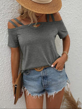 Load image into Gallery viewer, Double Spaghetti Straps Short Sleeve T-Shirt
