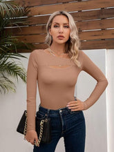 Load image into Gallery viewer, Asymmetrical Neck Long Sleeve T-Shirt
