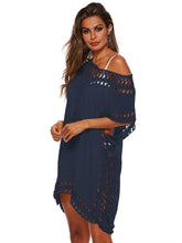 Load image into Gallery viewer, Cutout V-Neck Short Sleeve Cover-Up
