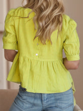 Load image into Gallery viewer, Peplum Round Neck Half Sleeve Blouse
