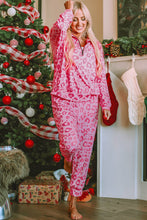 Load image into Gallery viewer, Leopard Half Zip Sweatshirt and Pants Set
