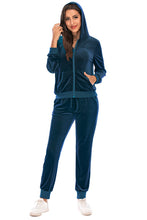 Load image into Gallery viewer, Zip-Up Hooded Jacket and Pants Set
