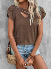 Load image into Gallery viewer, Cutout Petal Sleeve T-Shirt
