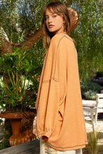 Load image into Gallery viewer, POL Exposed Seam Round Neck Long Sleeve Top
