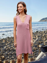 Load image into Gallery viewer, Pocketed Slit V-Neck Sleeveless Dress

