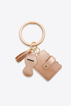 Load image into Gallery viewer, PU Wristlet Keychain with Card Holder
