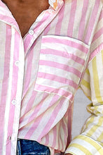 Load image into Gallery viewer, Striped Button Up Long Sleeve Shirt
