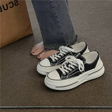 Load image into Gallery viewer, Lace-Up Round Toe Platform Sneakers

