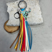 Load image into Gallery viewer, Rhinestone Bull Keychain with Tassel
