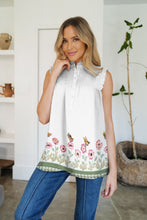 Load image into Gallery viewer, Frill Printed Mock Neck Top
