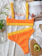 Load image into Gallery viewer, Contrast Scoop Neck Wide Strap Two-Piece Swim Set
