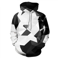 Load image into Gallery viewer, Full Size Geometric Drawstring Hoodie with Pockets

