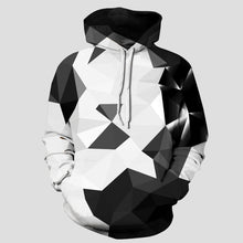 Load image into Gallery viewer, Full Size Geometric Drawstring Hoodie with Pockets
