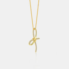 Load image into Gallery viewer, Zircon Bow Pendant Necklace
