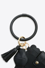 Load image into Gallery viewer, PU Wristlet Keychain with Card Holder
