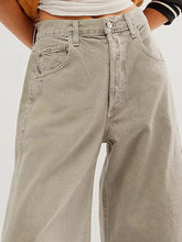 Load image into Gallery viewer, Raw Hem Wide Leg Jeans with Pockets
