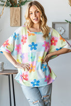 Load image into Gallery viewer, HOPELY Floral Round Neck Waffle T-Shirt
