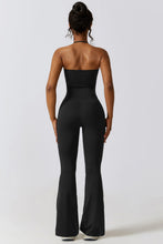 Load image into Gallery viewer, Halter Neck Flare Sport Jumpsuit

