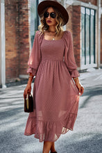 Load image into Gallery viewer, Swiss Dot Smocked Square Neck Dress
