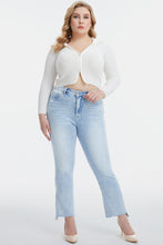Load image into Gallery viewer, BAYEAS Full Size High Waist Raw Hem Washed Straight Jeans
