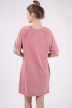 Load image into Gallery viewer, VERY J Washed Round Neck Mini Tee Dress
