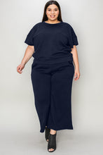 Load image into Gallery viewer, Double Take Full Size Texture Short Sleeve Top and Pants Set
