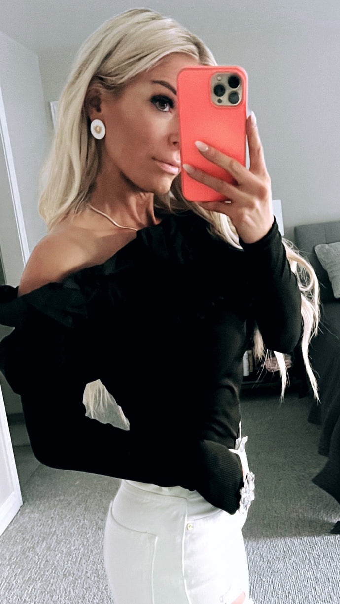 Miriam Off the Shoulder Ribbed Top  DIBS MIRIAM