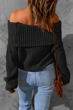 Load image into Gallery viewer, Ribbed Knit Fold-Over Sweater
