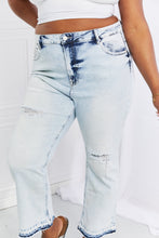 Load image into Gallery viewer, DIBS 3333 RISEN Full Size Camille Acid Wash Crop Straight Jeans
