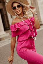 Load image into Gallery viewer, Off-Shoulder Layered Jogger Jumpsuit
