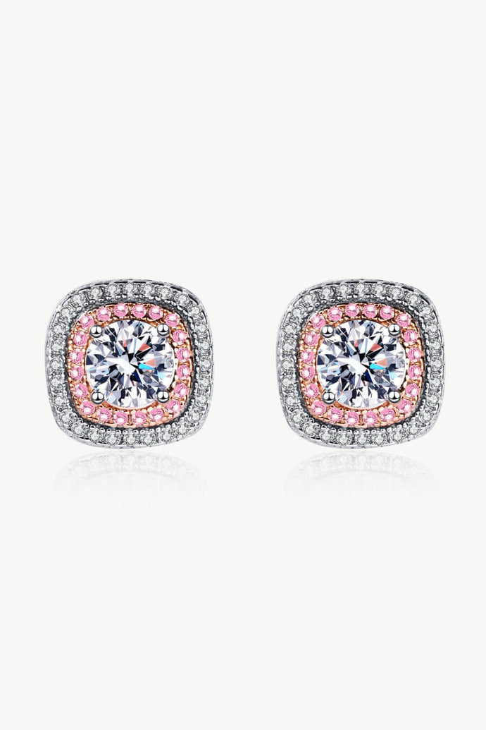 1 Carat Moissanite Stud Earrings DIBS 7024