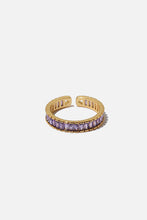 Load image into Gallery viewer, Inlaid Cubic Zirconia Open Ring
