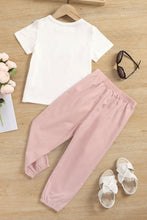 Load image into Gallery viewer, Girls Graphic Tee and Joggers Set
