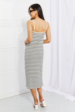 Load image into Gallery viewer, HYFVE One to Remember Striped Sleeveless Midi Dress
