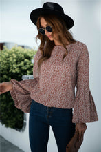 Load image into Gallery viewer, Ditsy Sleeve Long Bell Sleeve Blouse

